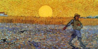 V. van Gogh, Seminatore al tramonto (1888), Museo Kröller-Müller, Otterlo