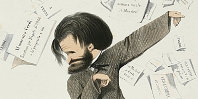 Una caricatura di Giuseppe Verdi